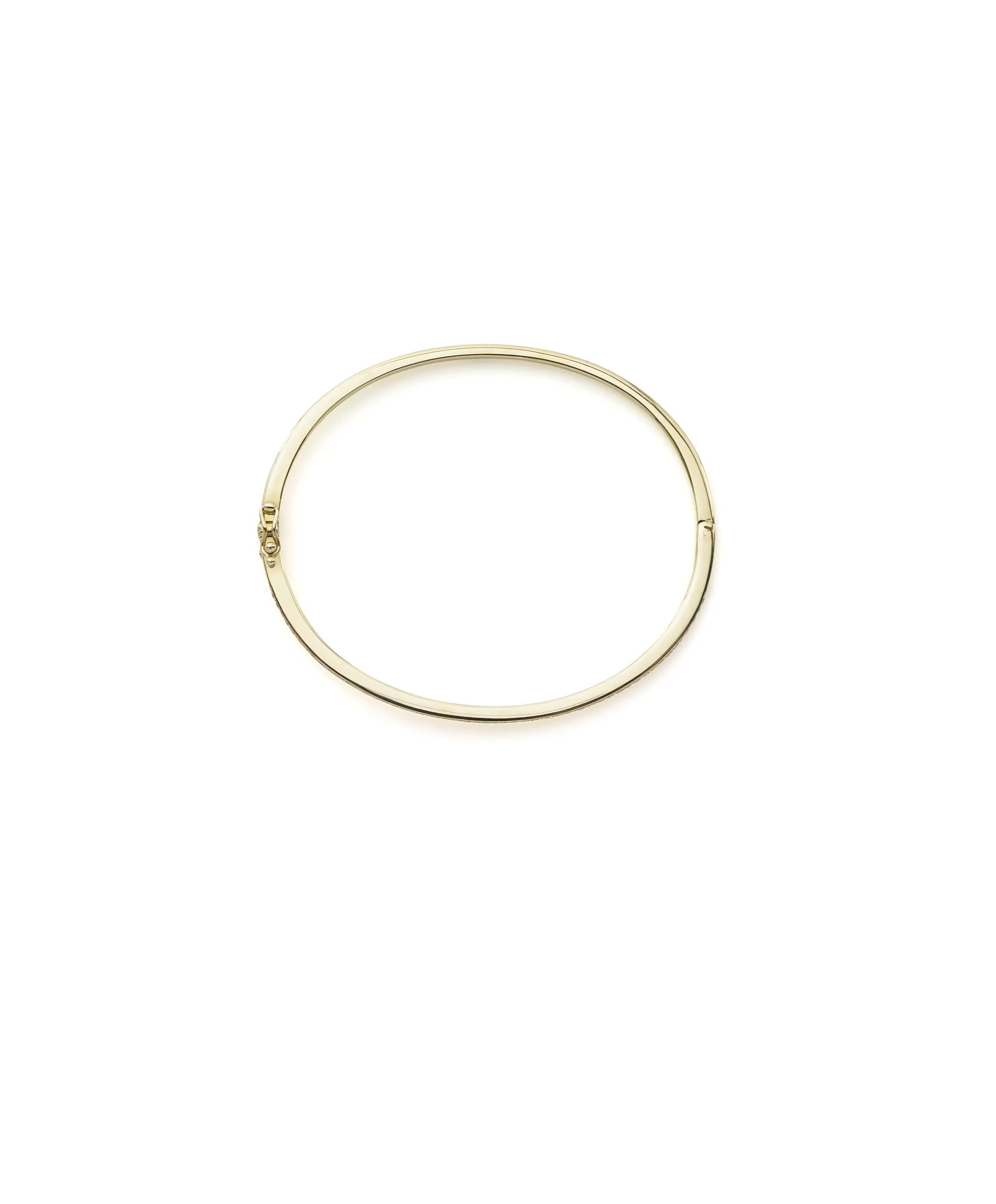 18K White Gold Diamond Bangle W/ 0.29ct Shared Prong Diamonds