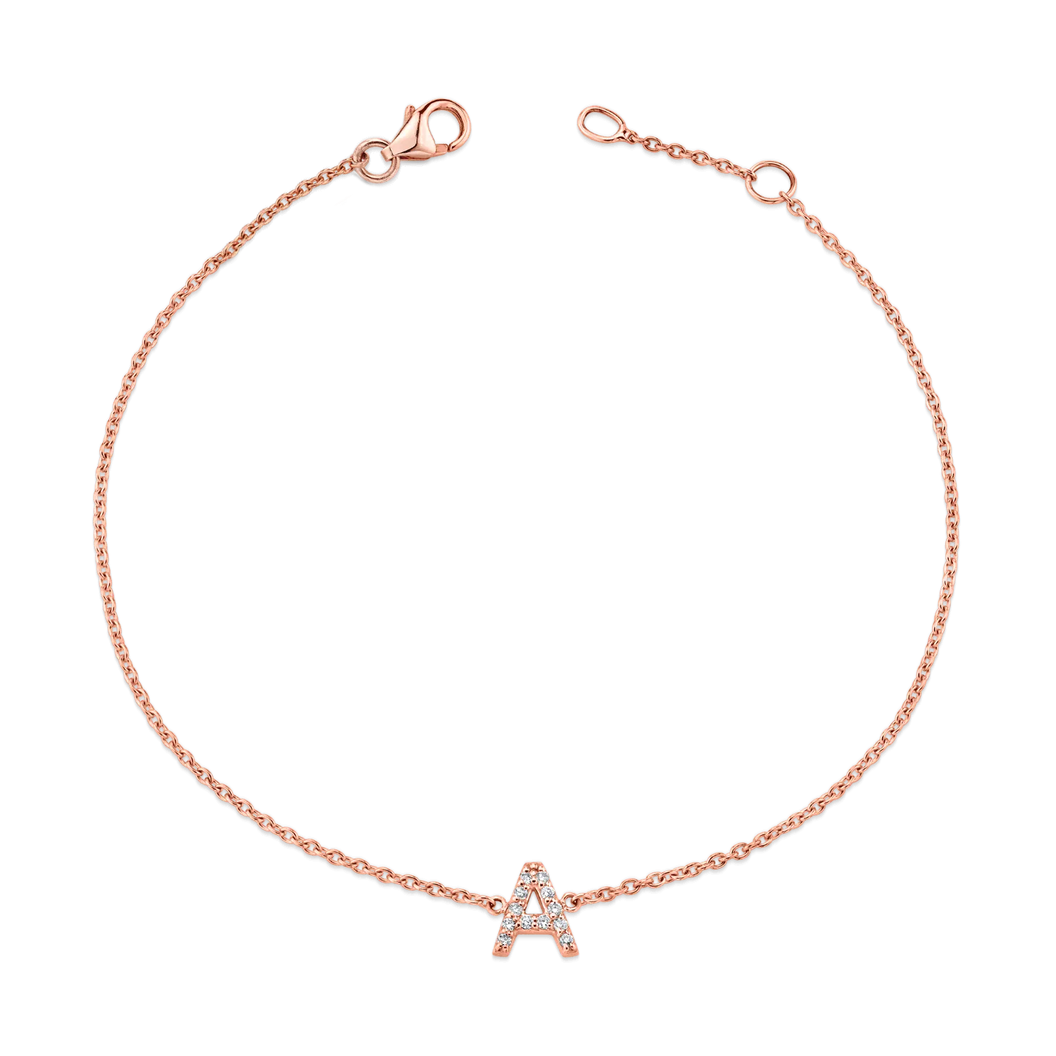Diamond Pave Letter Bracelet