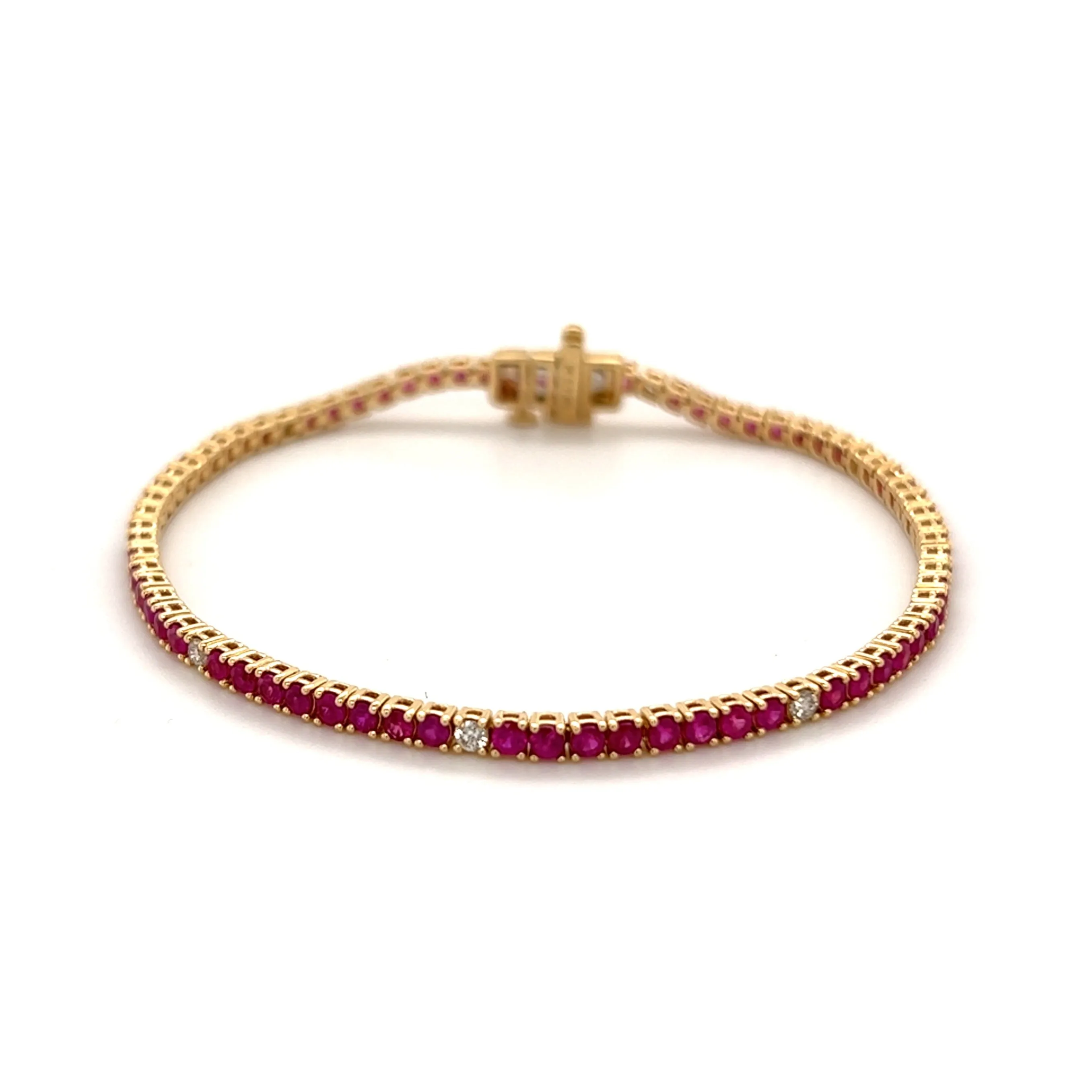 Gemstone   Diamonds Tennis Bracelet