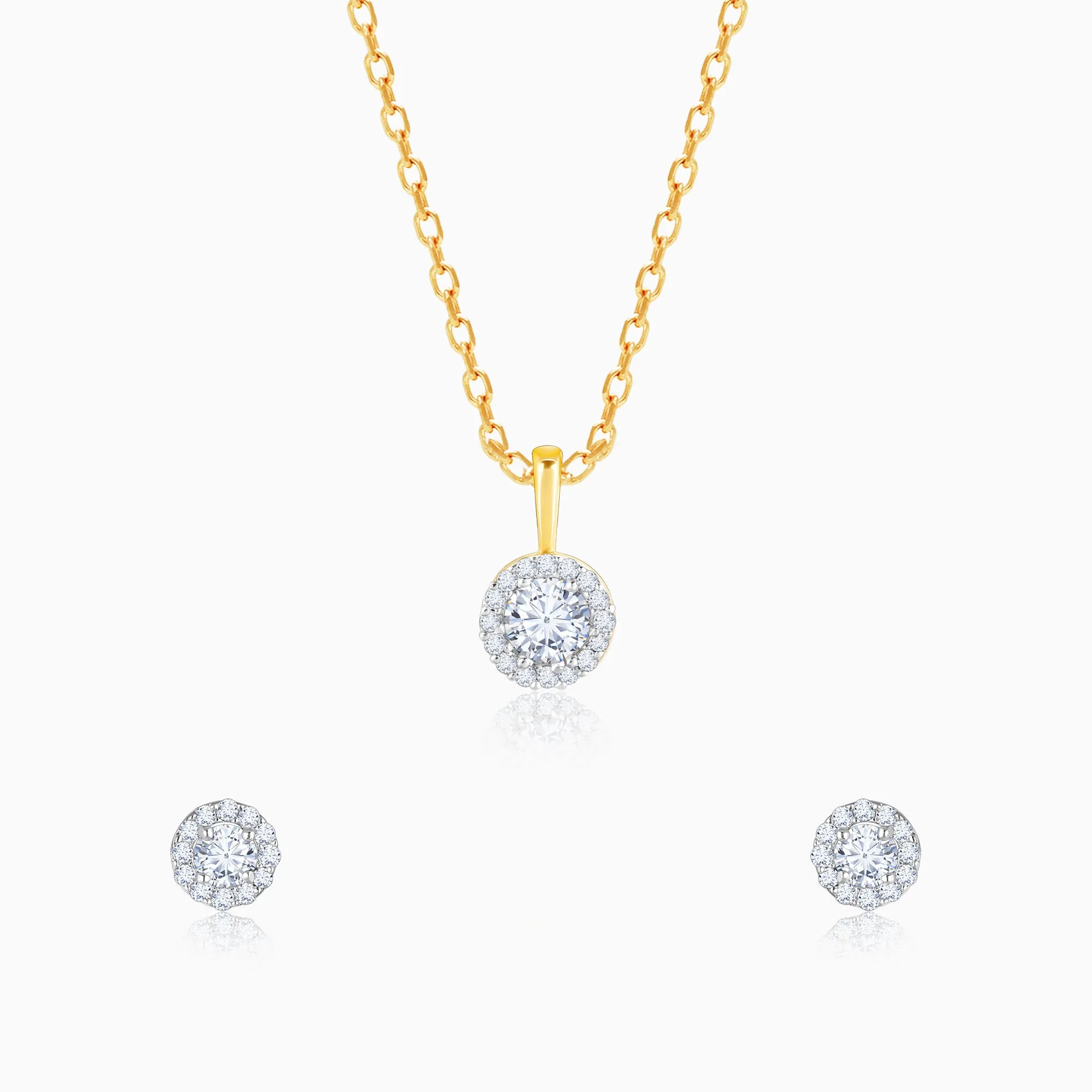 Gold Gorgeous Cluster Diamond Set