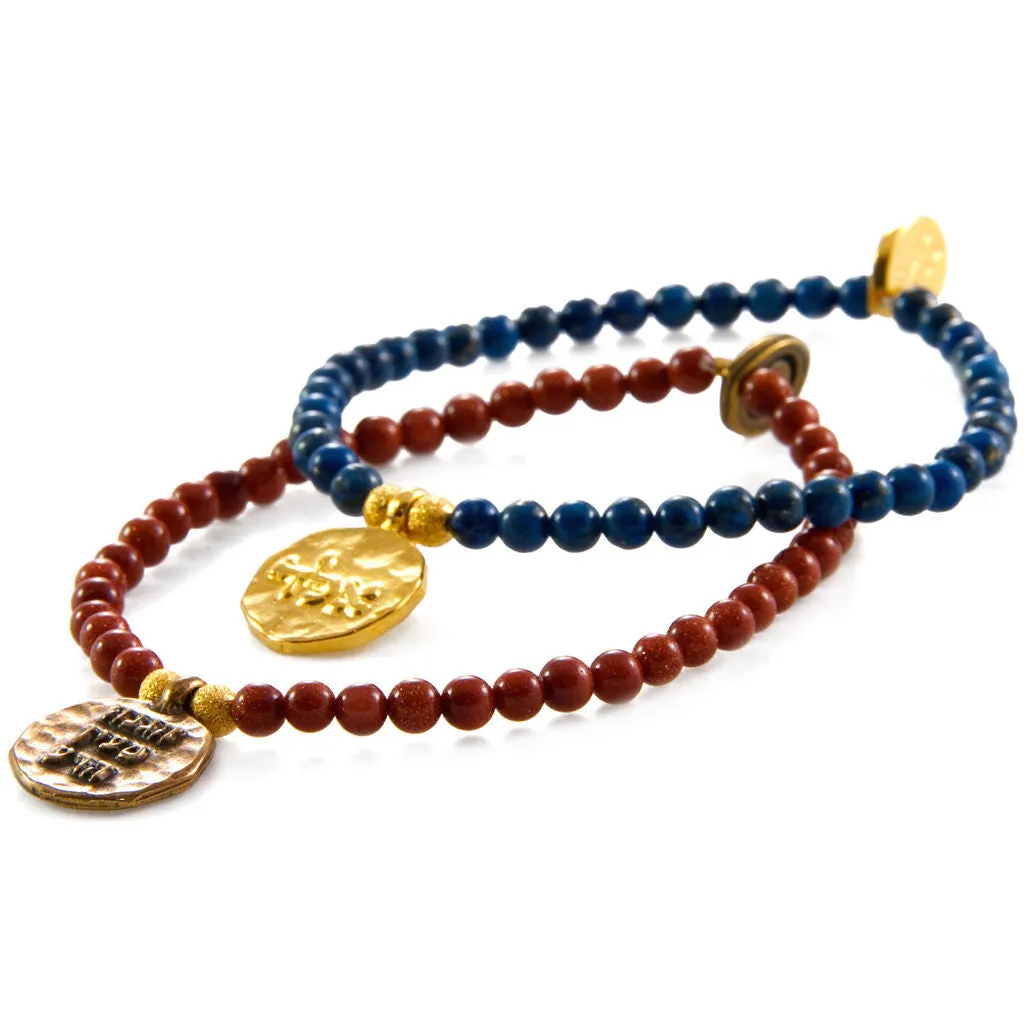 Kabbalah Blessing Token Charm Gemstone Bracelet