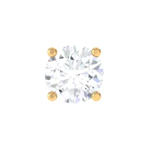 Minimalist Diamond Solitaire Earring for Tragus Piercing
