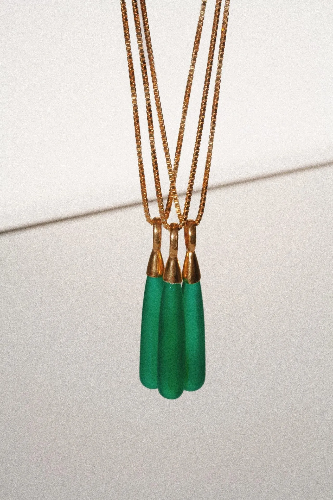 Vermeil Stone Teardrop Necklace